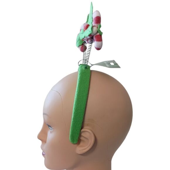 Christmas Bopper Headband Candycane Holly Berry Christmas House Felt Jiggly - Picture 10 of 16